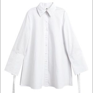H&M studio white cut cotton shirt